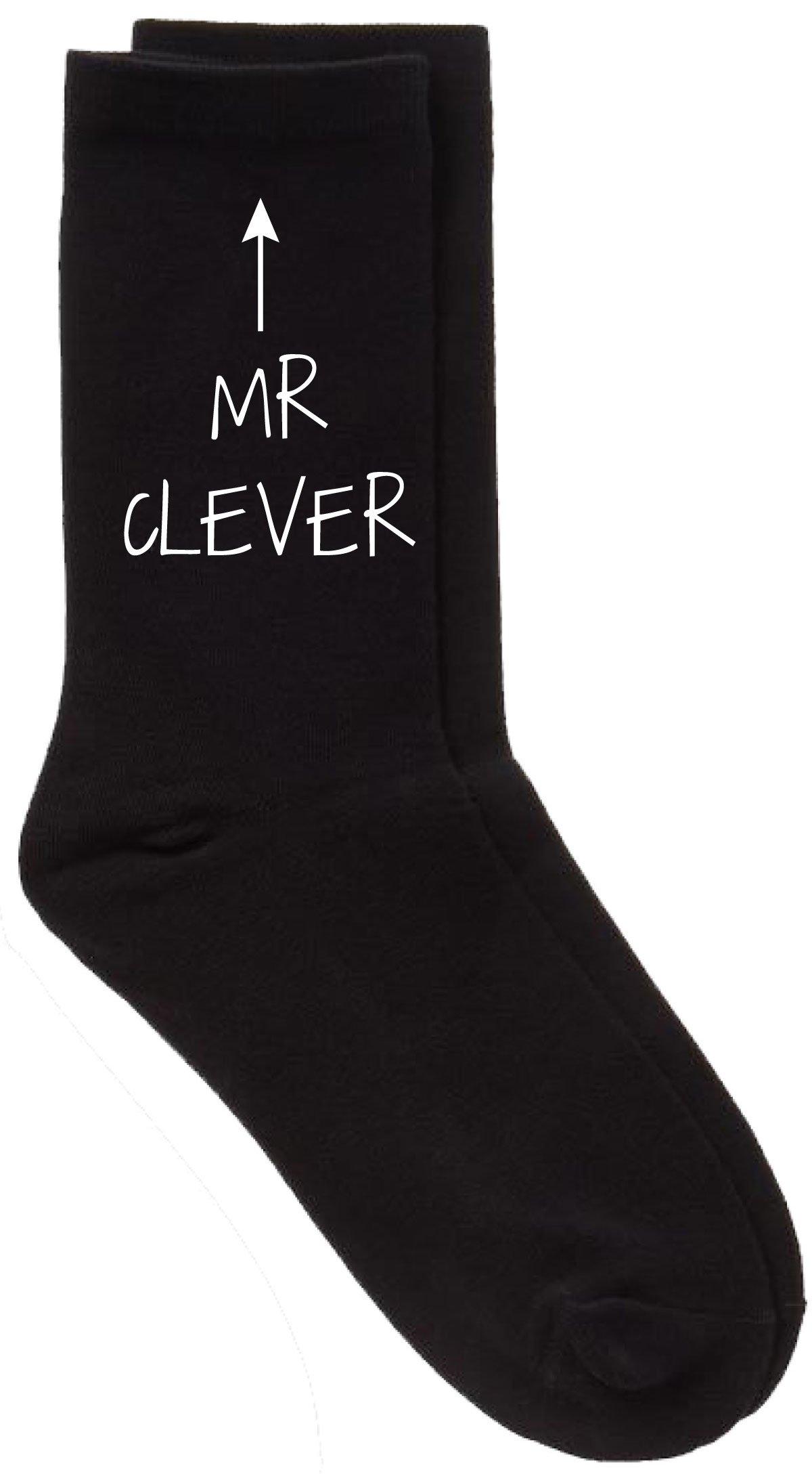Mens Mr Clever Black Calf Socks