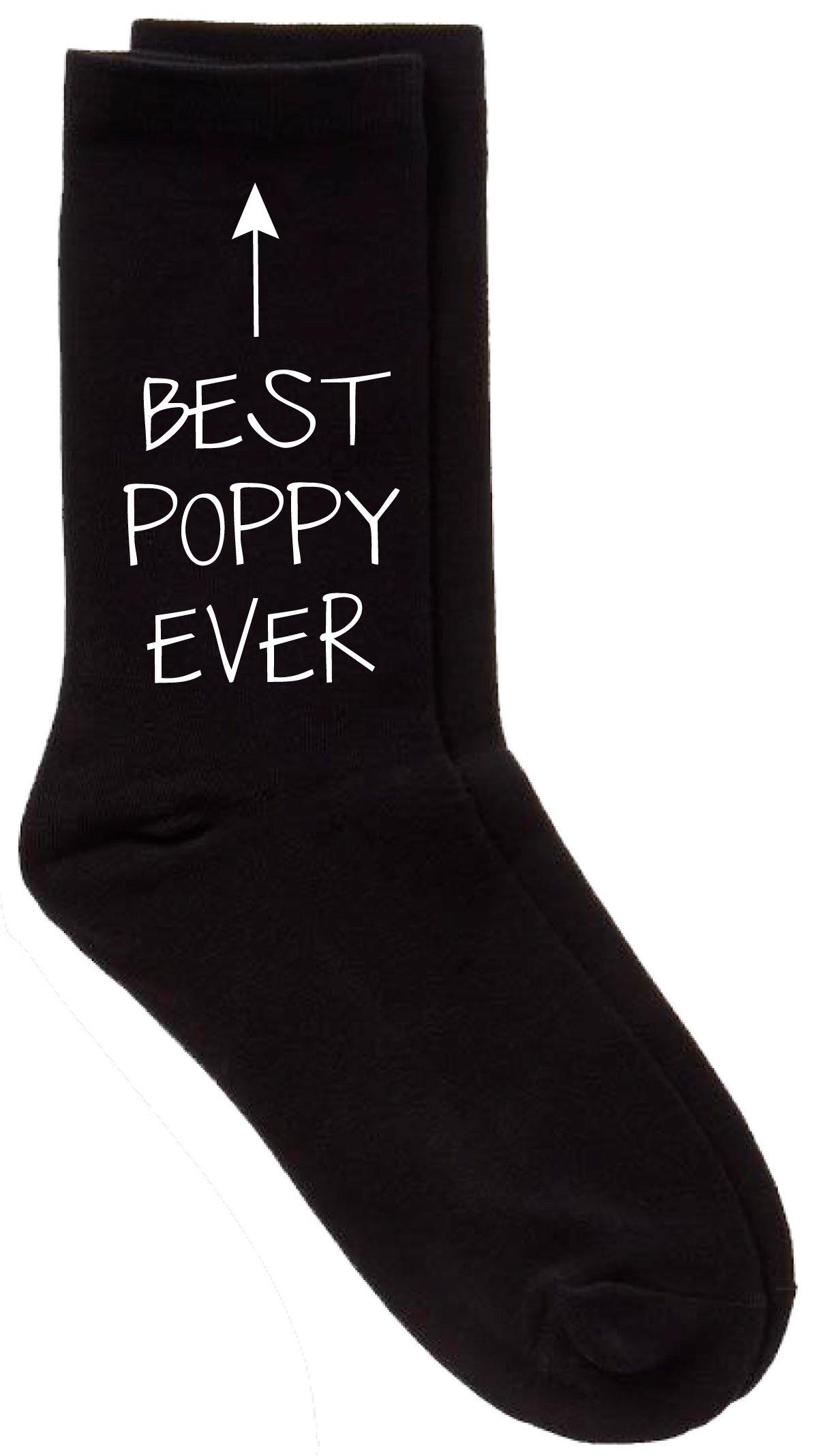 Mens Best Poppy Ever Black Calf Socks