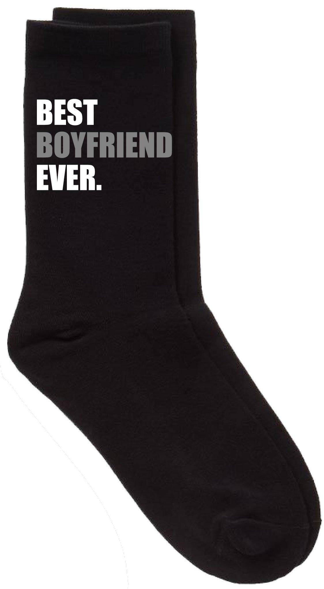 Mens Best Boyfriend Ever V2 Black Calf Socks