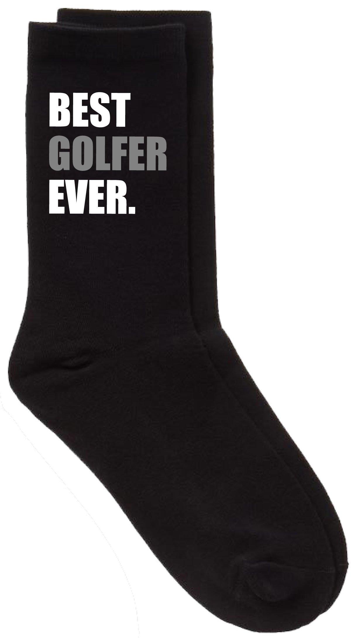 Mens Best Golfer Ever V2 Black Calf Socks