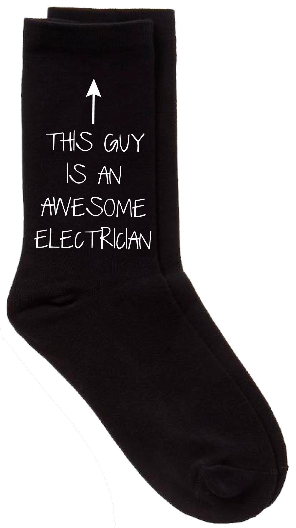 This Guy Is An Awesome Electrician Mens Black Socks