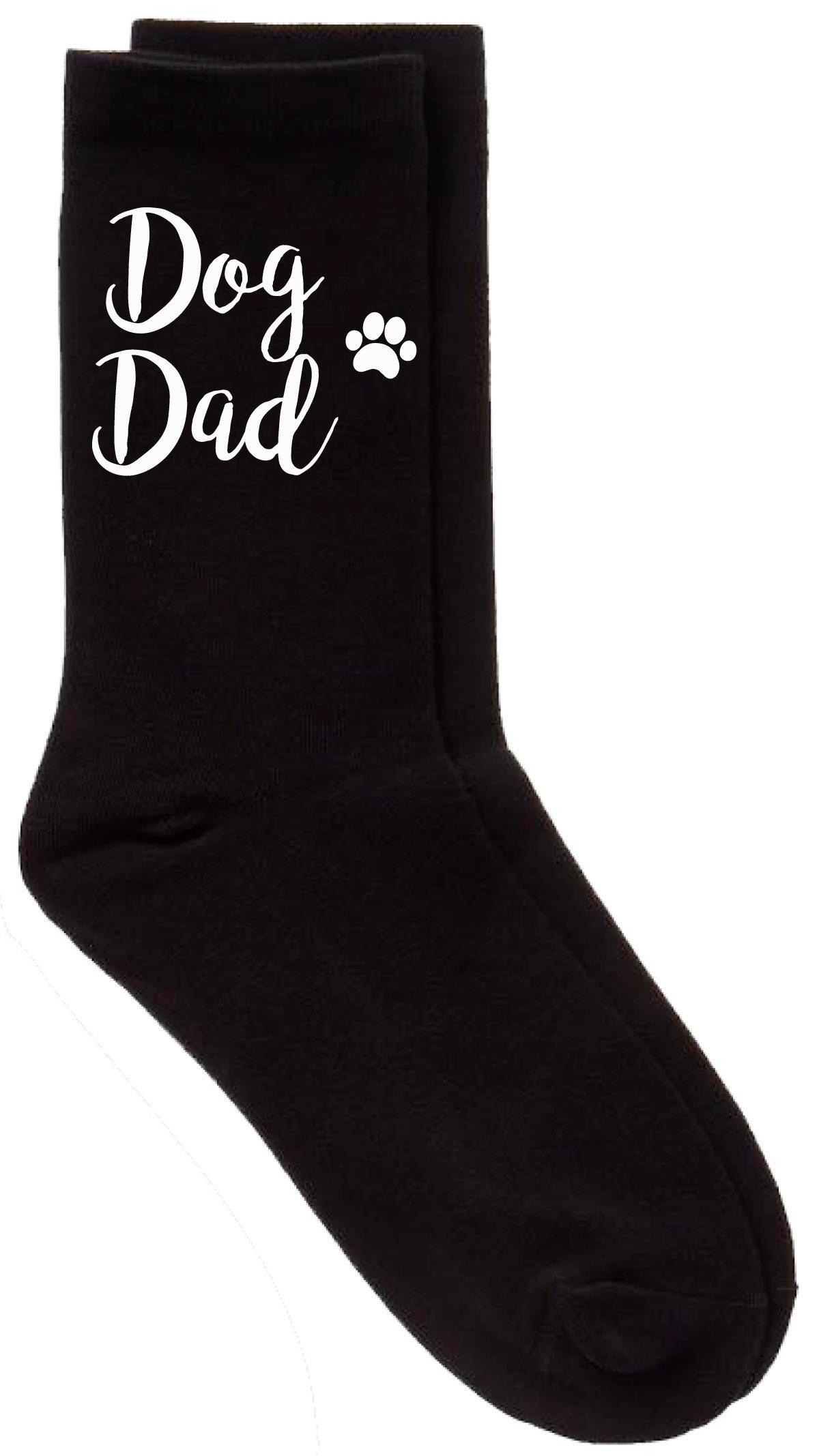 Dog Dad Black Calf Socks