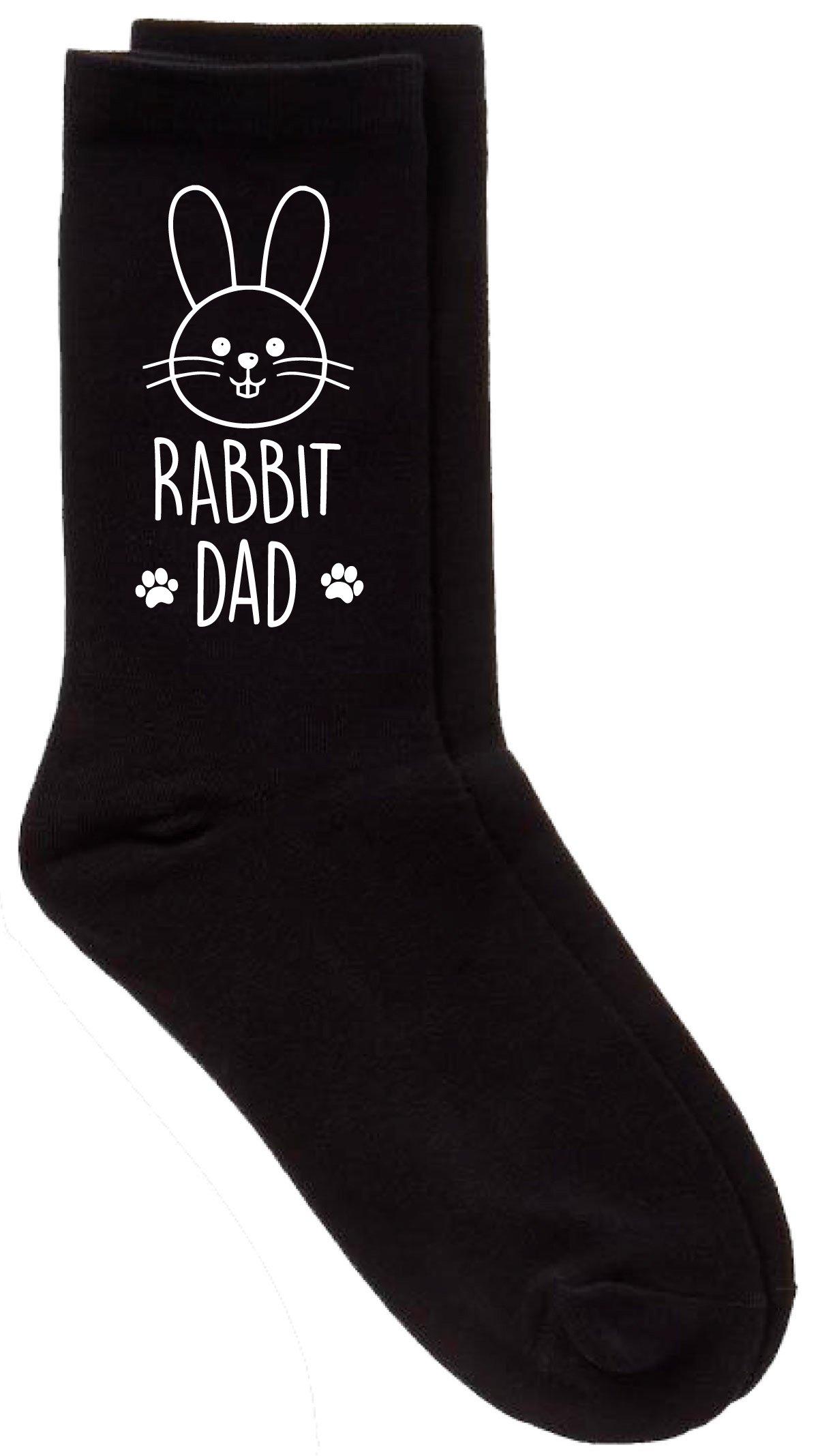 Rabbit Dad Black Calf Socks
