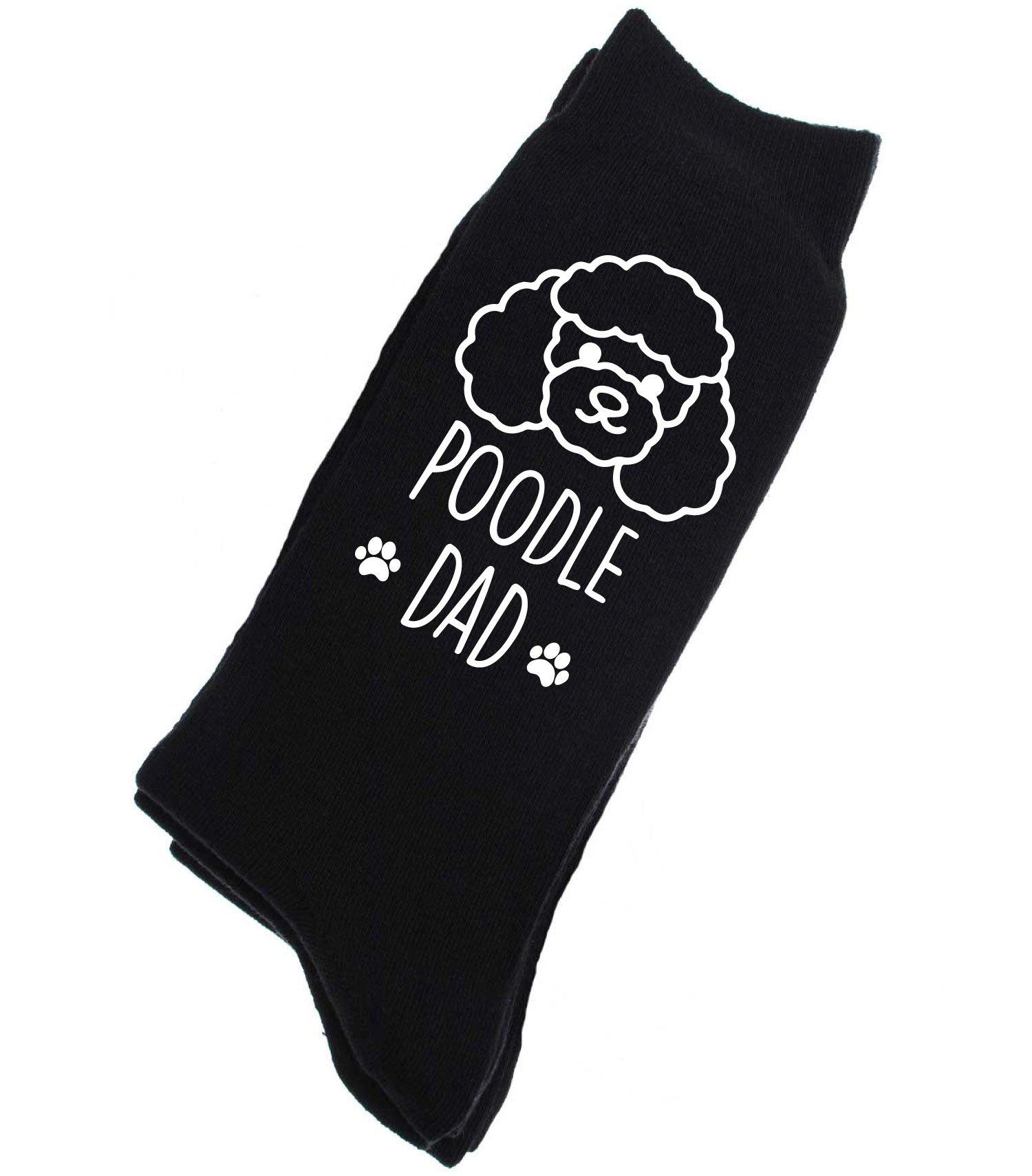 Poodle Dad Black Calf Socks
