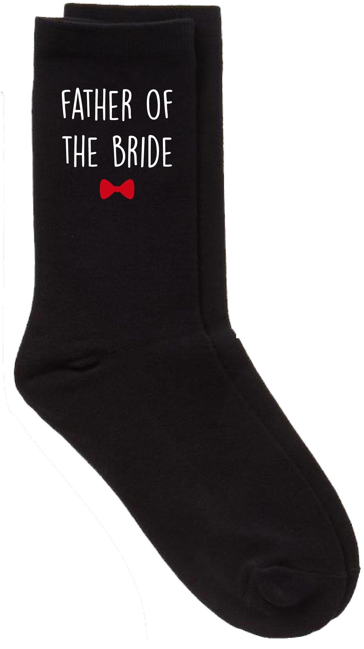 Father Of The Bride Black Calf Socks