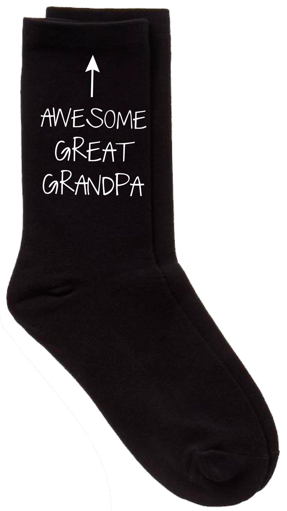 Awesome Great Grandpa Black Calf Socks