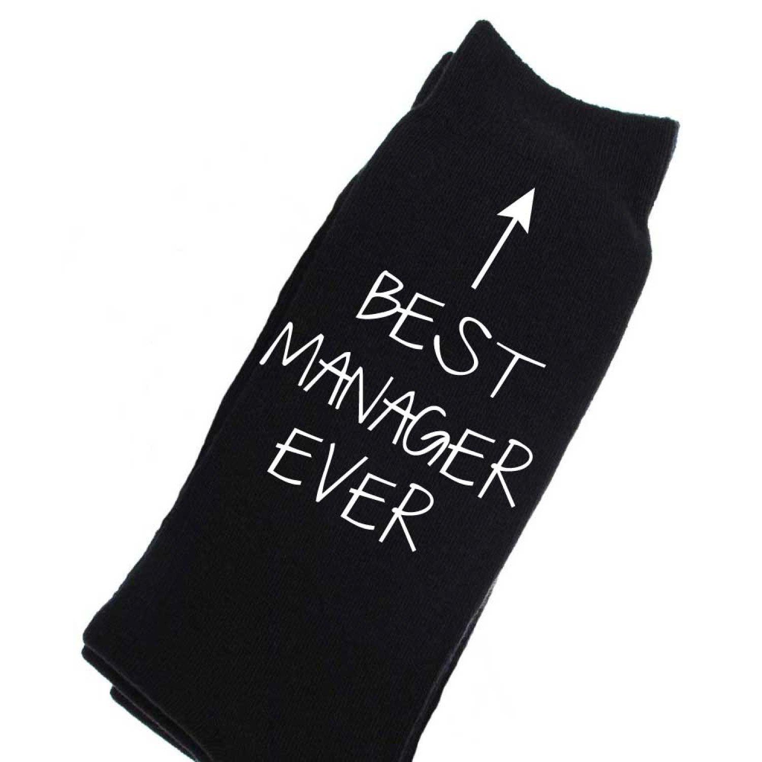 Best Manager Ever Black Calf Socks