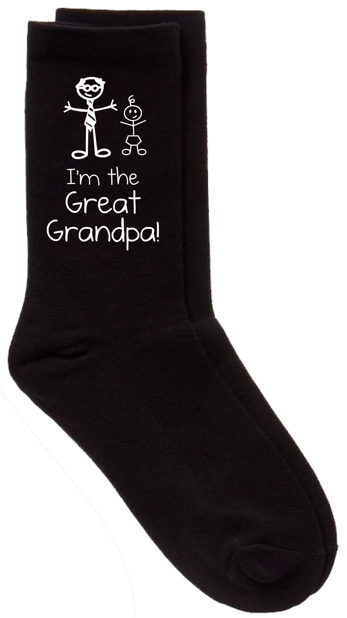 I'm The Great Grandpa Black Calf Socks