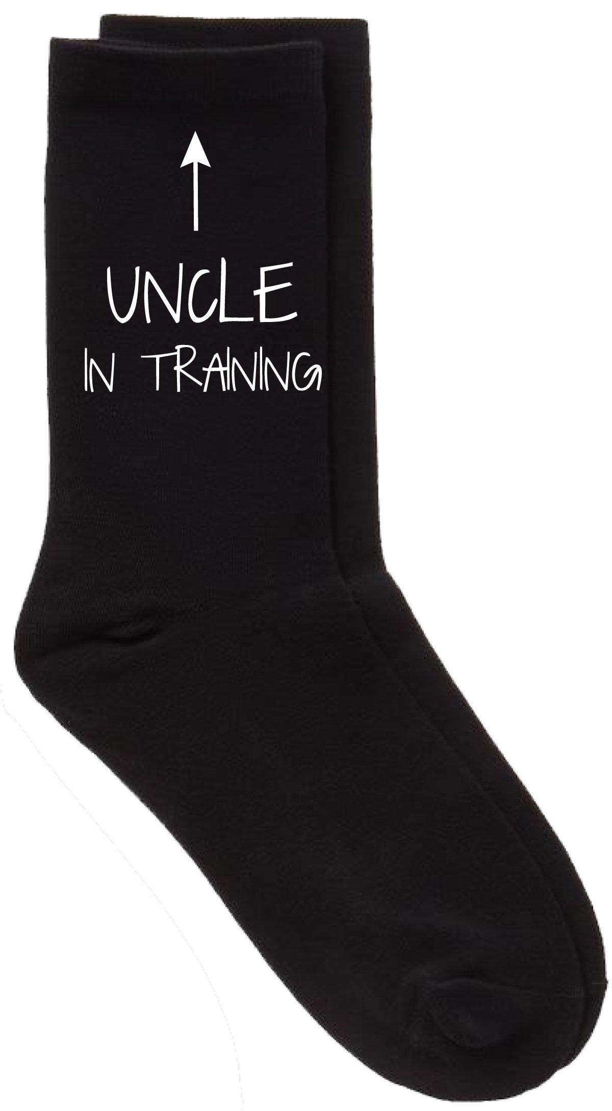 Uncle In Training Black Calf Socks Fathers Day