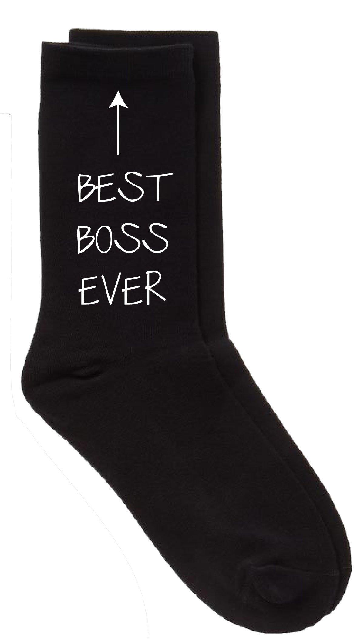 Best Boss Ever Black Calf Socks