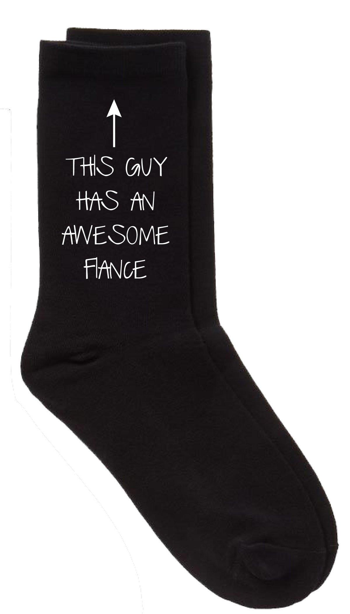 This Guy Has An Awesome Fiance Black Calf Socks
