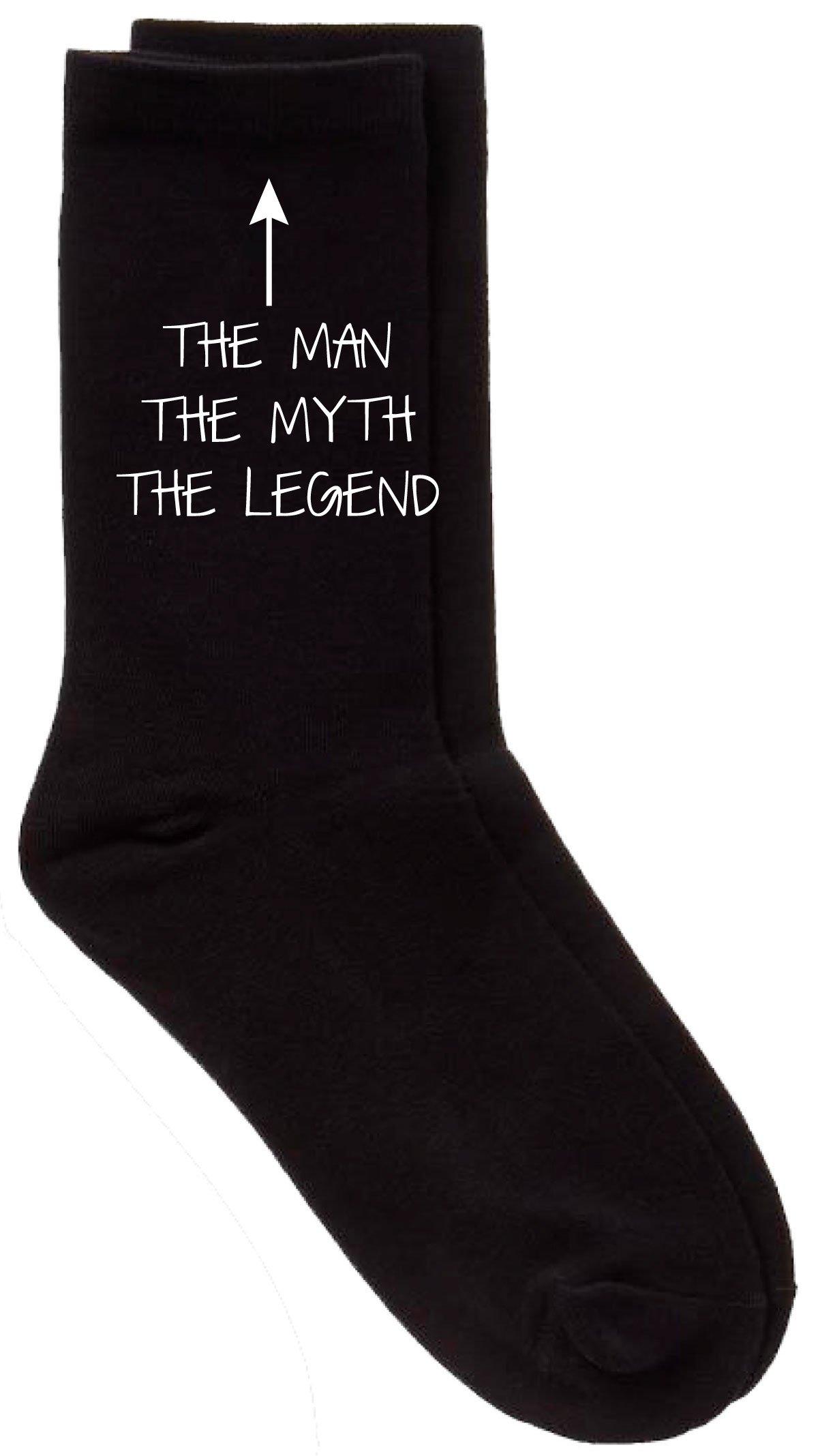 The Man The Myth The Legend Men's Black Calf Socks