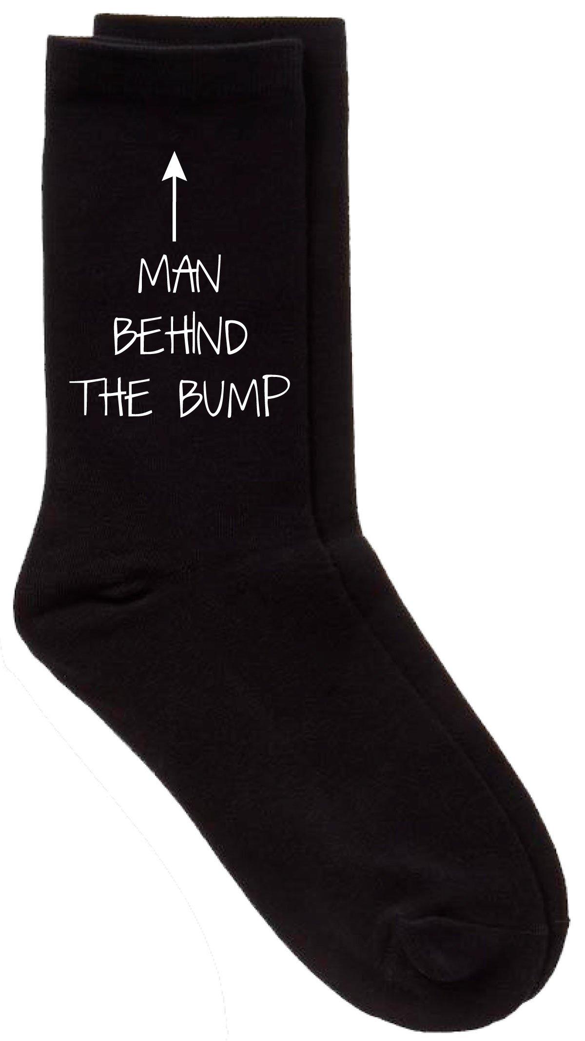Man Behind The Bump Men's Black Calf Socks