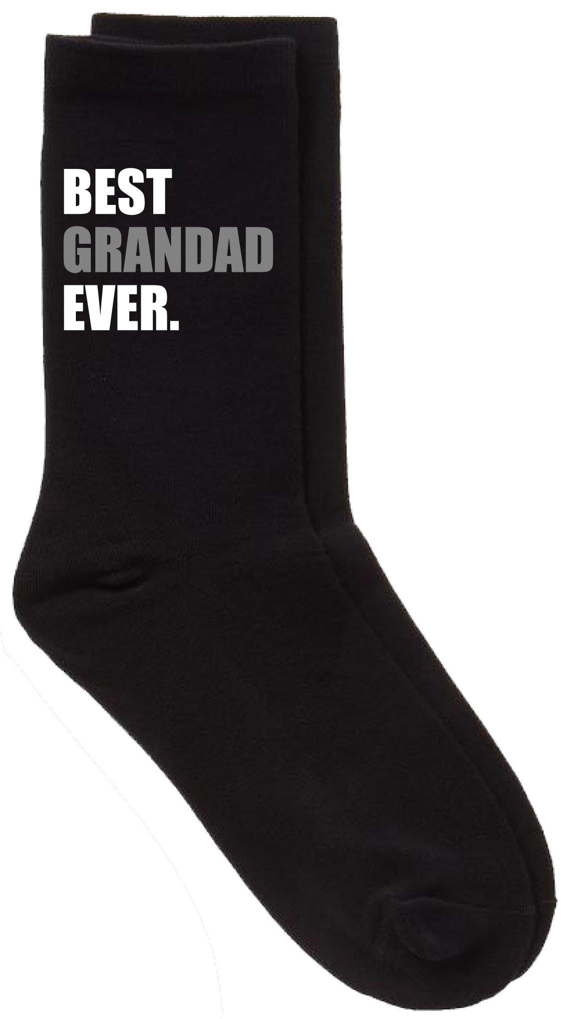 Mens Best Grandad Ever V2 Black Calf Socks