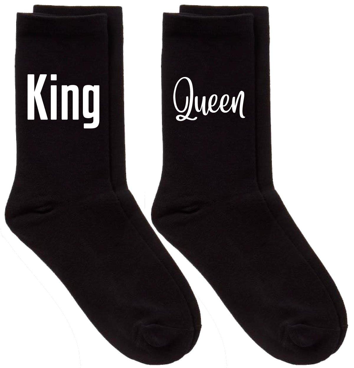 Couples King / Queen Black Calf Sock Set