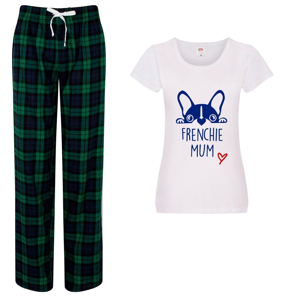 Frenchie Mum Tartan Trouser Pyjamas