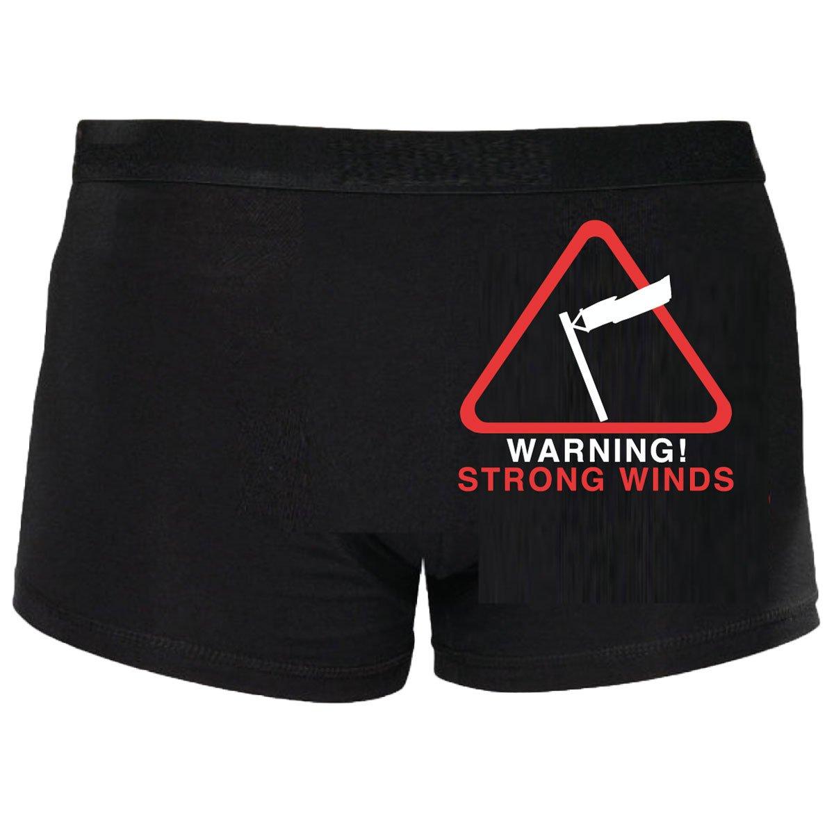 Funny Boxers Warning Strong Winds Fart Trump Shorty Boxers
