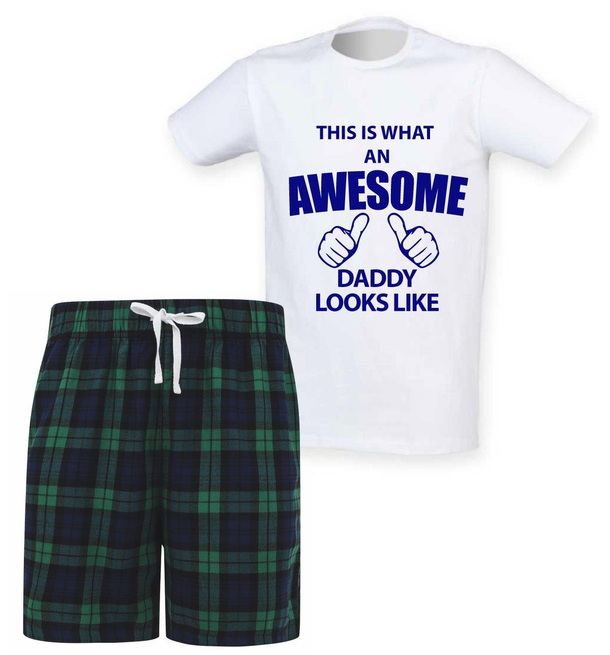 This Is What An Awesome Daddy Looks Like Tartan Short Pyjama Set