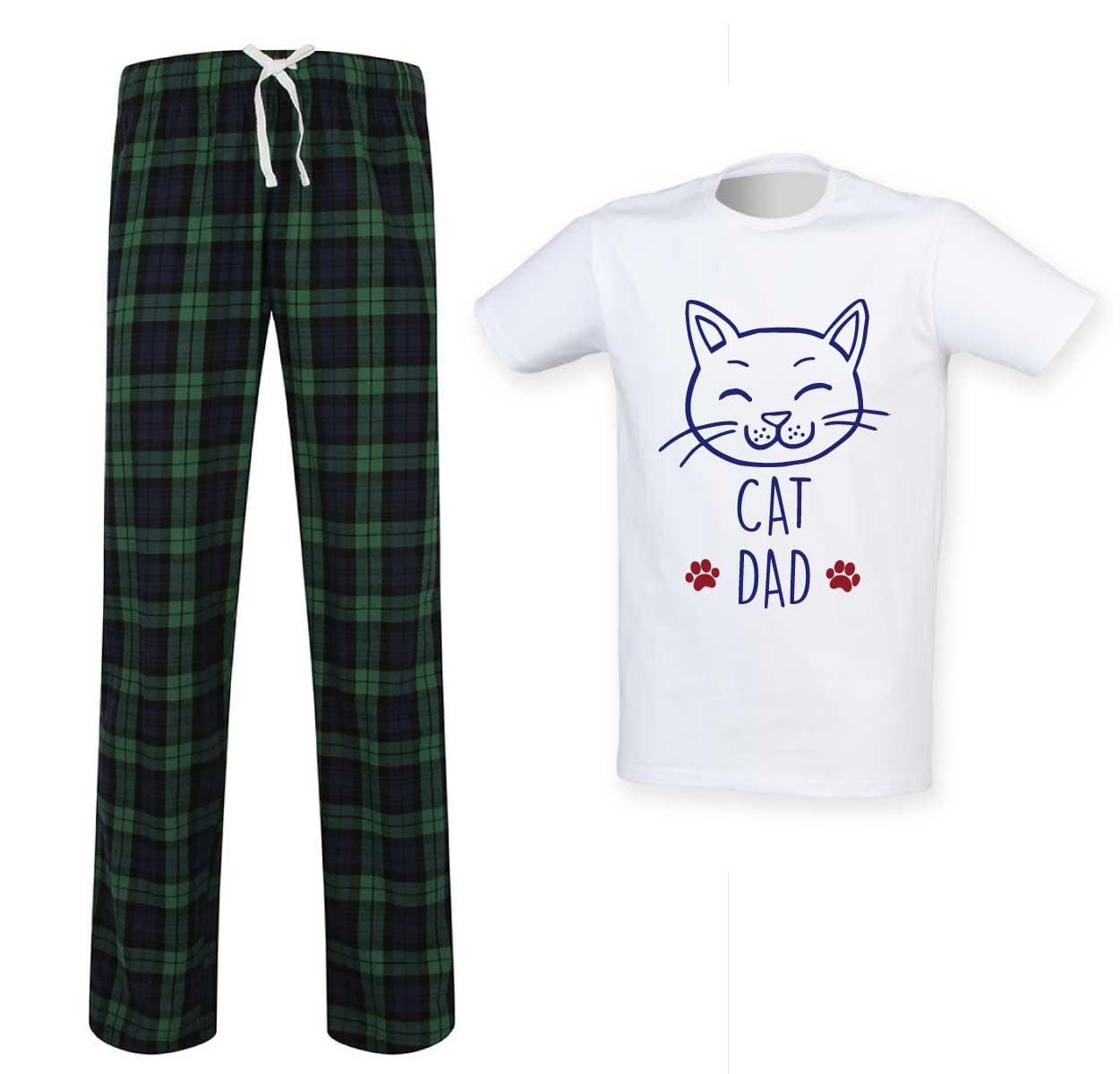 Cat Dad Tartan Pyjama Set