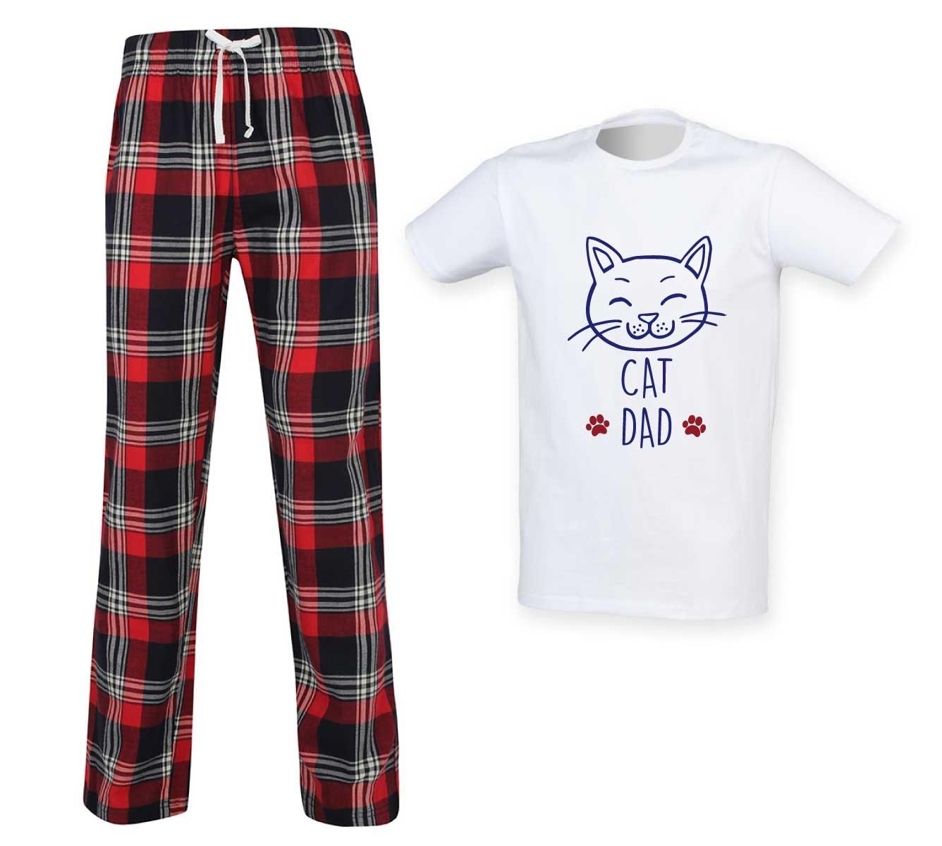 Cat Dad Tartan Pyjama Set