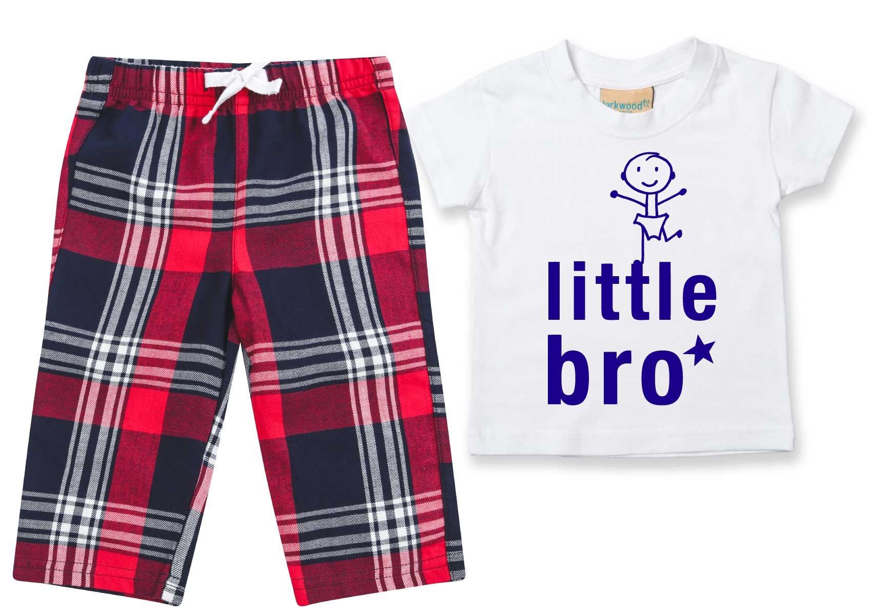 Little Bro Pyjamas Children Tartan Trouser Bottoms Pyjama Set Little Brother