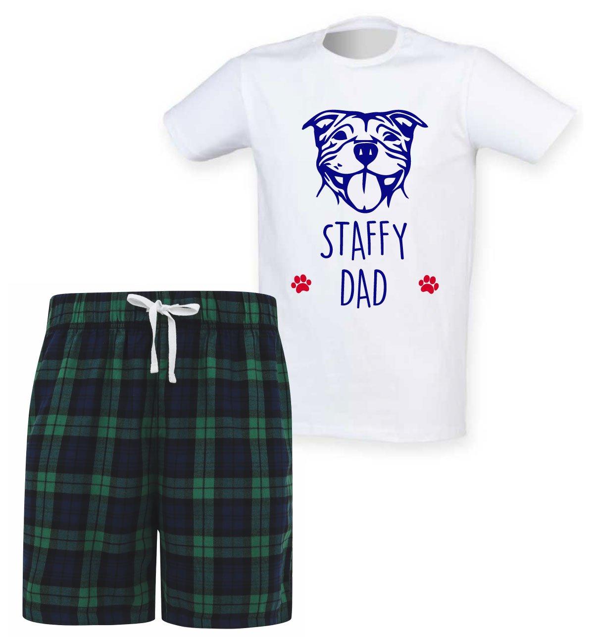 Staffy Dad Tartan Pyjama Set