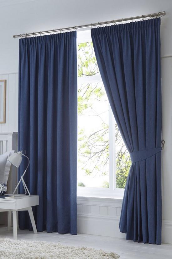 Fusion 'Dijon' Thermal and Blackout Fully Lined Pencil Pleat Curtains 1