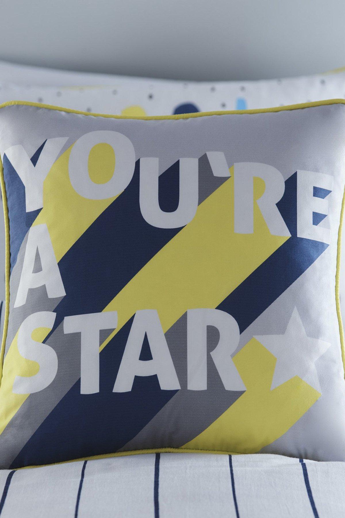 'You're a Star' Filled Kids Bedroom Cushion 100% Cotton
