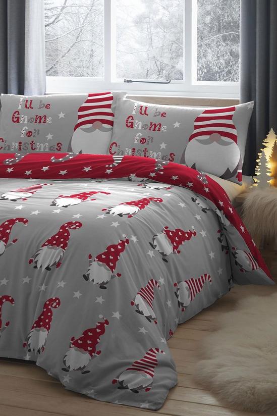 Fusion 'Gnome For Christmas' 100% Brushed Cotton Duvet Cover Set 2