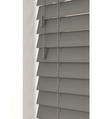 New Edge Blinds Smooth Grey 50mm Fine Grain Slatted Faux Wood Venetian Blinds with Strings 130cm Drop thumbnail 1