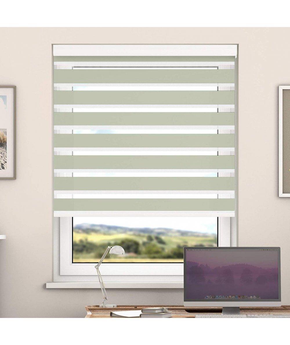 Vanilla Day And Night Zebra Roller Blind with Cassette