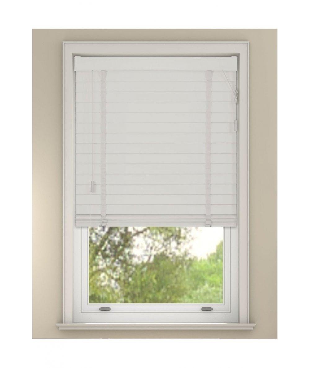 White Faux Wood Venetian Blinds with Tapes