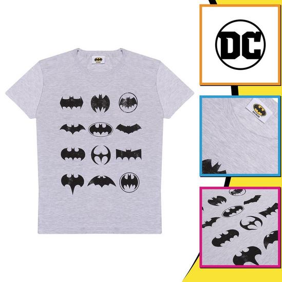 DC Comics Batman Distressed Logo Evolution Men's T-Shirt 3