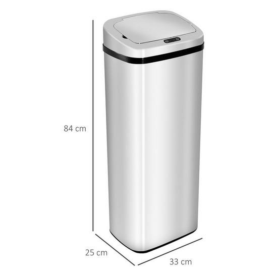 HOMCOM 50L Infrared Touchless Automatic Motion Sensor Dustbin 3