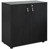 VINSETTO 2-Tier Locking Office Storage Cabinet File Organisation with Handles thumbnail 1