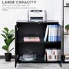 VINSETTO 2-Tier Locking Office Storage Cabinet File Organisation with Handles thumbnail 4