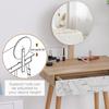 HOMCOM Wooden Compact Dressing Table Drawer Mirror 4 Legs Table Top Bedroom thumbnail 5