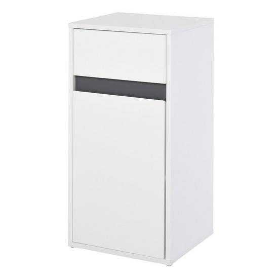 HOMCOM Modern Minimalistic Bathroom Storage Cabinet Drawer Cupboard 1