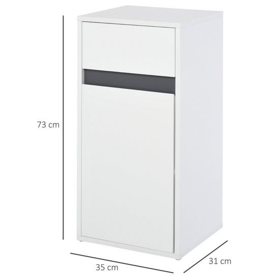 HOMCOM Modern Minimalistic Bathroom Storage Cabinet Drawer Cupboard 4