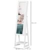 HOMCOM LED Light Jewelry Cabinet Storage Armoire 2 Mirrors Drawers thumbnail 4