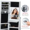 HOMCOM LED Light Jewelry Cabinet Storage Armoire 2 Mirrors Drawers thumbnail 6