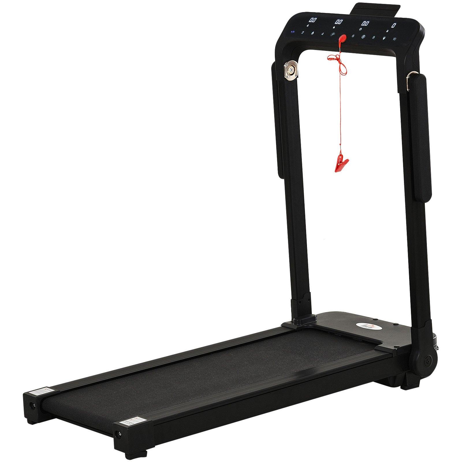 1.85HP Foldable Electric Treadmill Fitness Safety Lock LED Screen