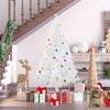 HOMCOM 6ft Snow Artificial Christmas Tree Metal Stand Decorations Home White thumbnail 3