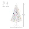 HOMCOM 6ft Snow Artificial Christmas Tree Metal Stand Decorations Home White thumbnail 4