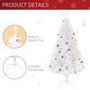 HOMCOM 6ft Snow Artificial Christmas Tree Metal Stand Decorations Home White thumbnail 6