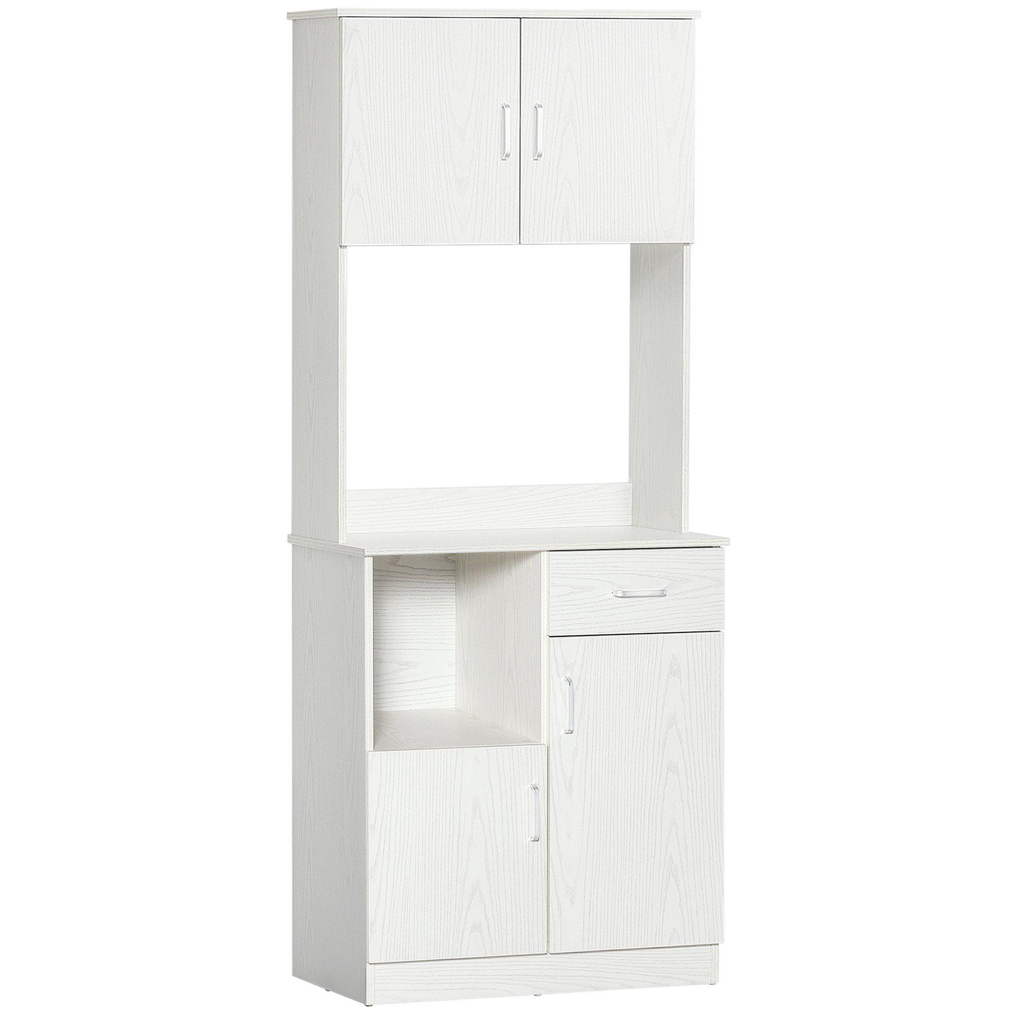 Modern Kitchen Cupboard Storage Cabinet Organiser Microwave Shelf