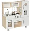 HOMCOM Kids Kitchen Playset with Accessories Large Simulation Kitchen Cooking thumbnail 1