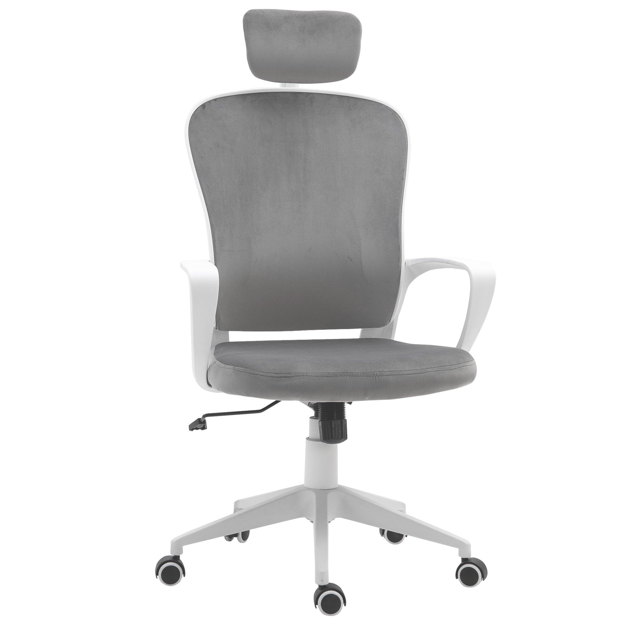 High-Back Office Chair Home Office Rocking with Wheel, Up-Down Headrest