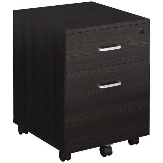 VINSETTO 2-Drawer Locking Office Filing Cabinet with 5 Wheels Rolling Storage 1