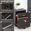 VINSETTO 2-Drawer Locking Office Filing Cabinet with 5 Wheels Rolling Storage thumbnail 6